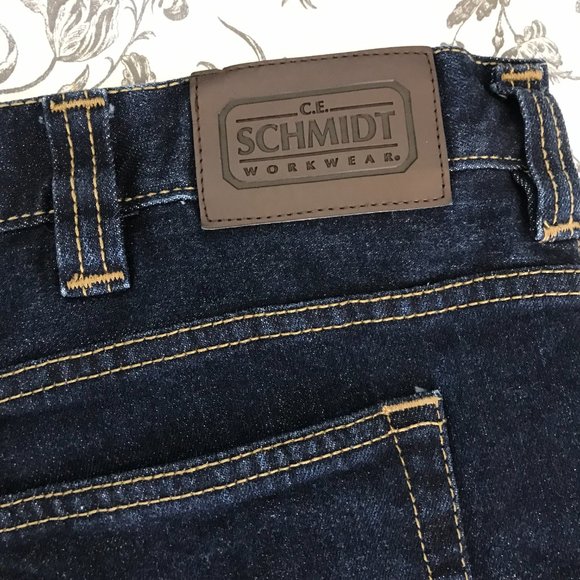 🚜C.E. Schmidt Workwear Men's Jeans | Dark Blue | Size 44W x 30L - Picture 11 of 12
